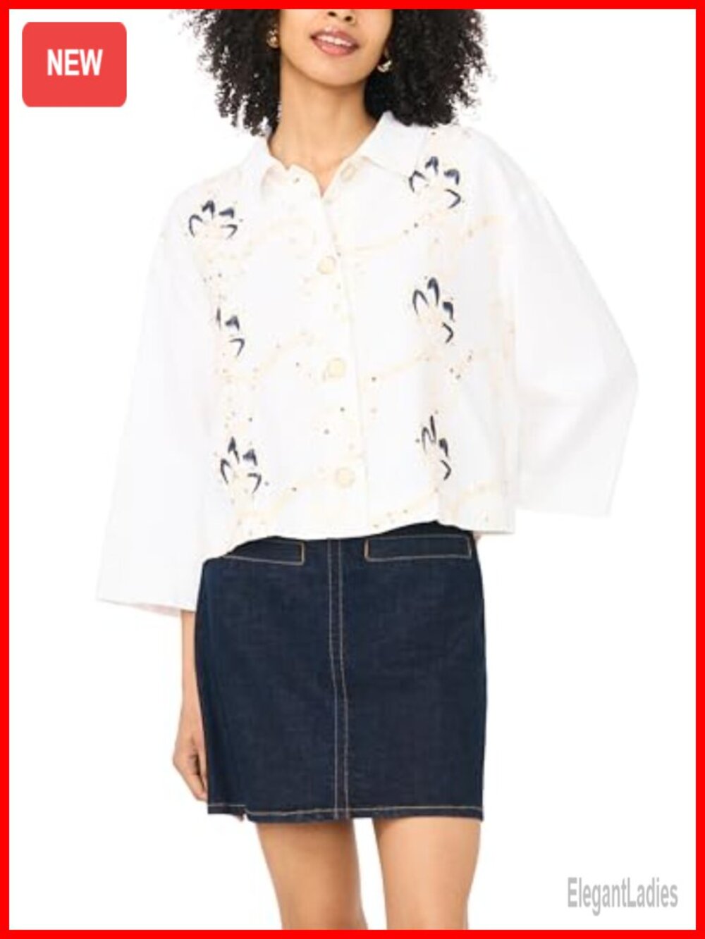 Short Sleeve Button Down Top Tailored Collar 100% Polyester